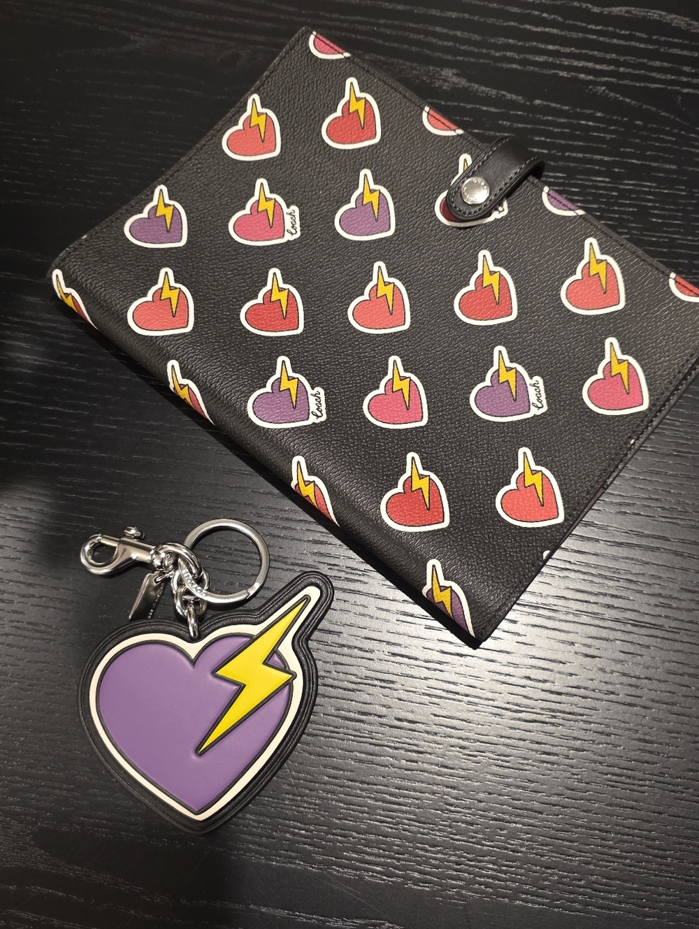 Coach Lightning Bolt Charm & Notebook